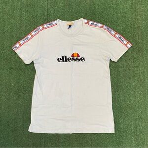 Ellesse Cream T-Shirt with Logo Accents